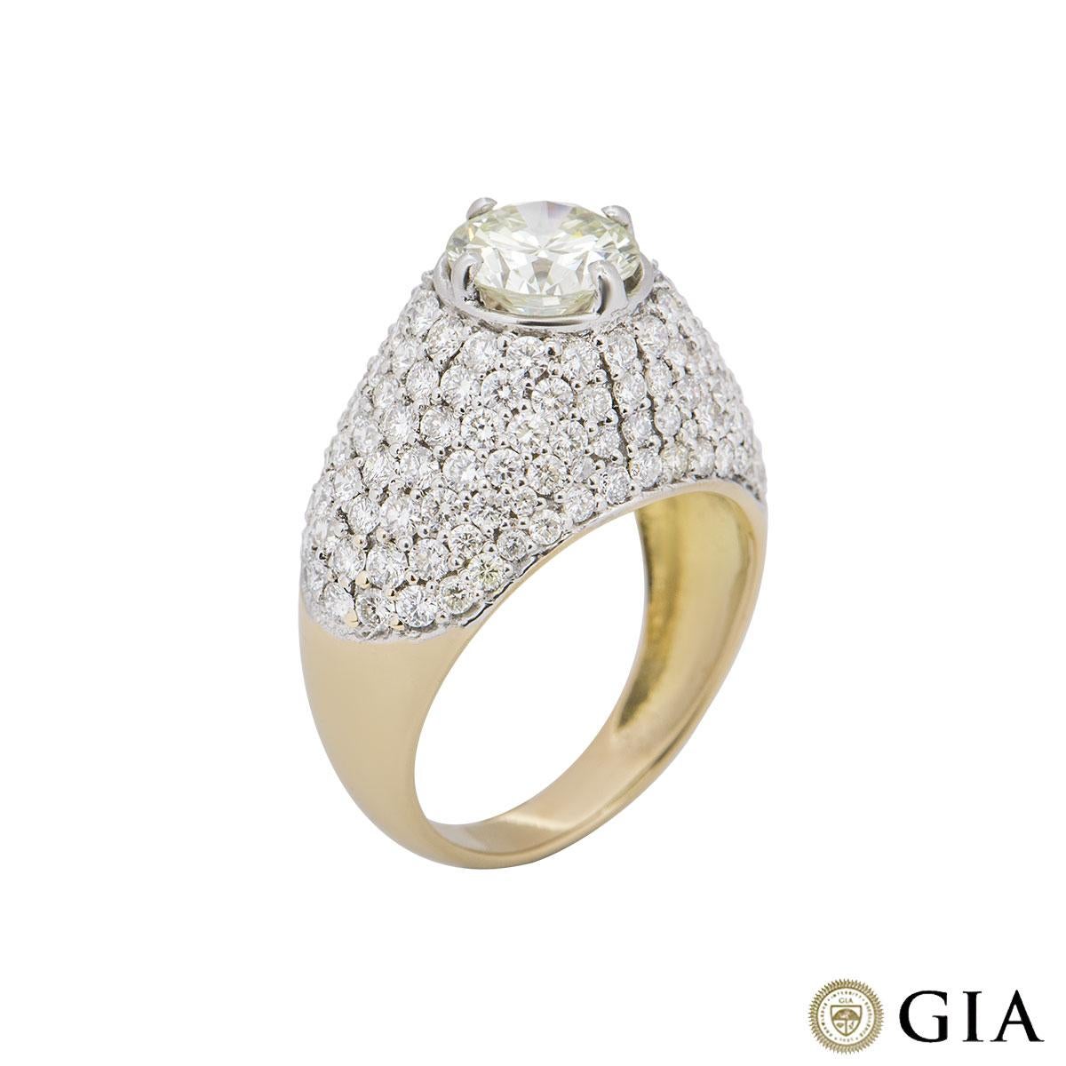 Round Cut GIA Certified Round Brilliant Cut Diamond Ring 