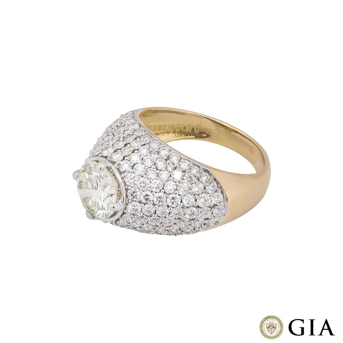 Women's GIA Certified Round Brilliant Cut Diamond Ring 