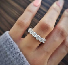 Gia Certified Round Brilliant Cut Eternity Band Ring