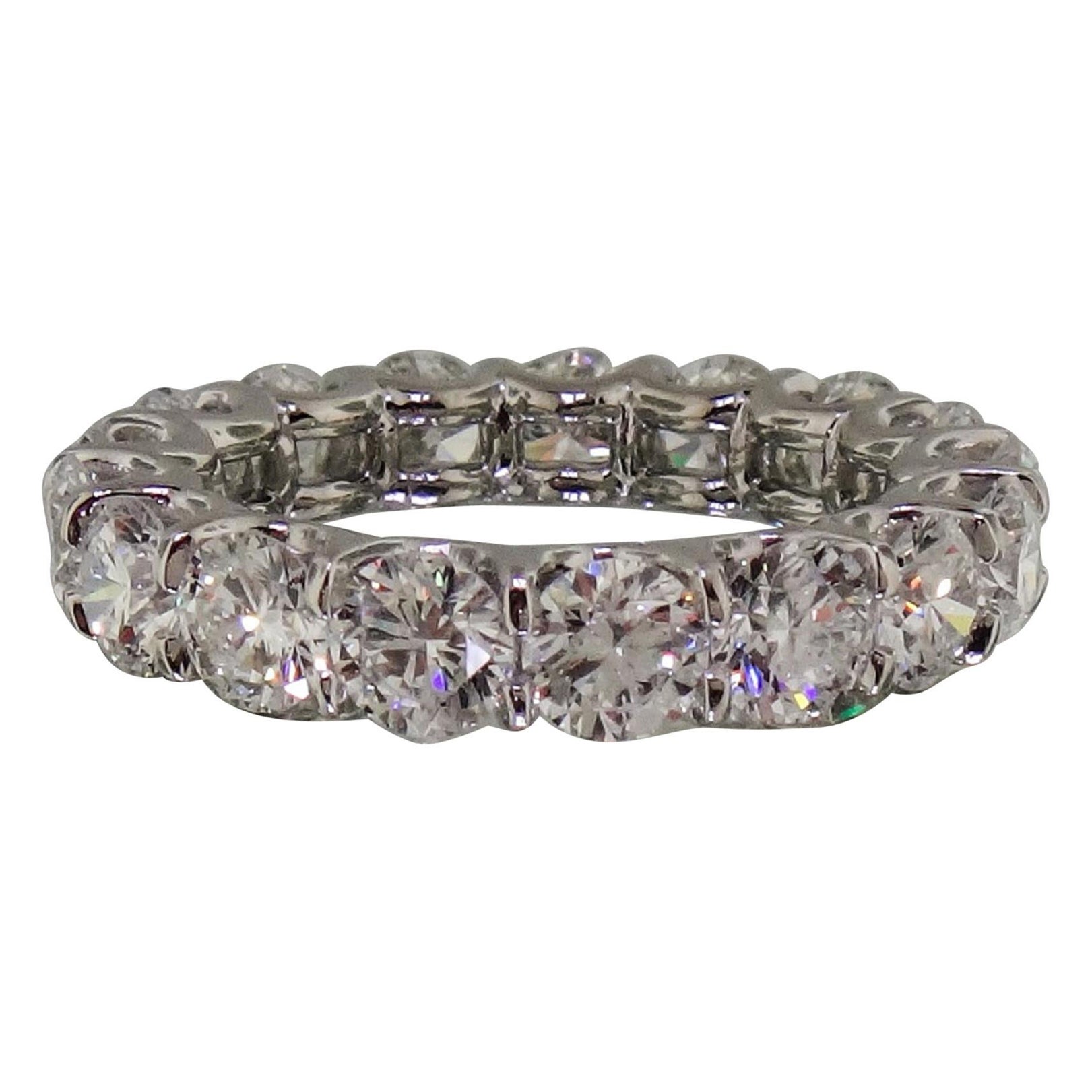 Anillo de Eternidad de Corte Brillante Redondo Certificado Gia