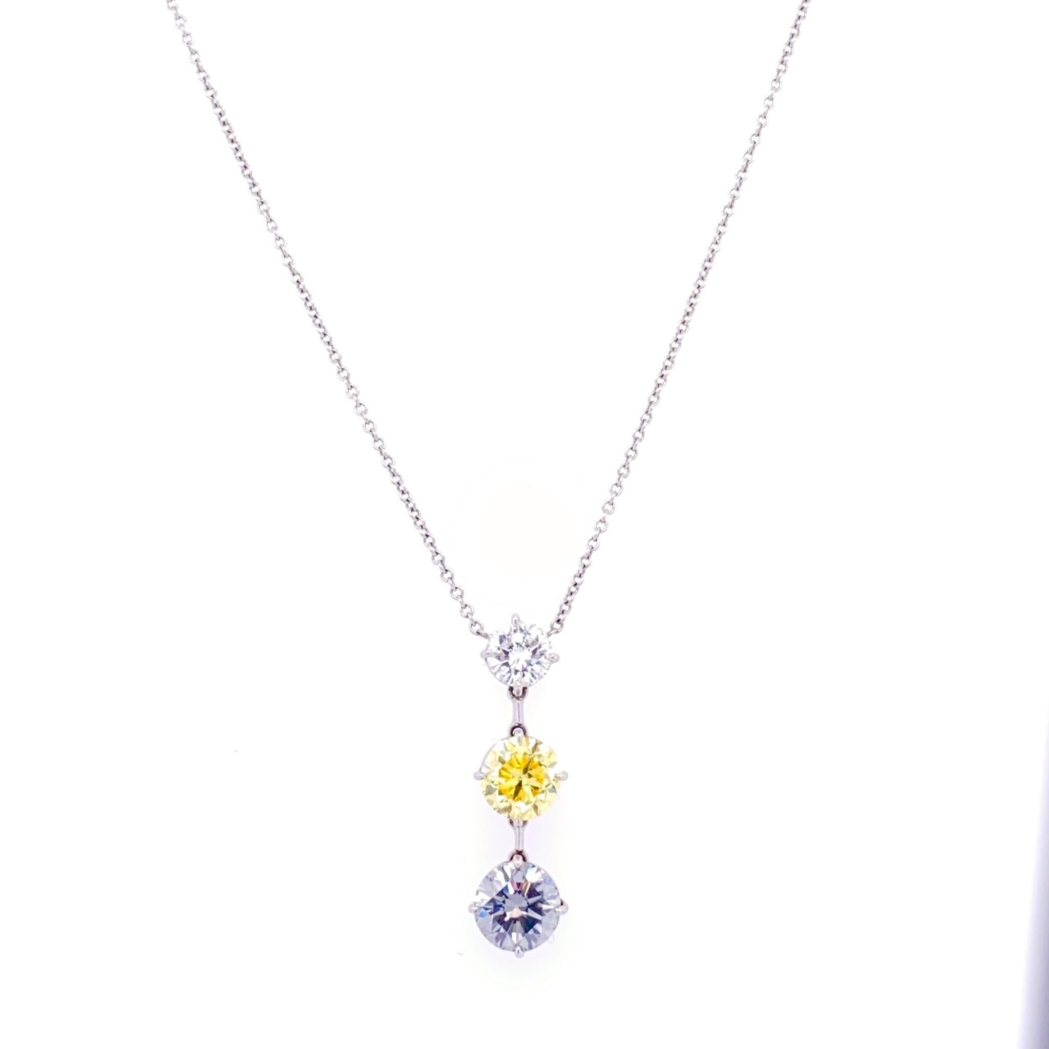 3 stone diamond necklace