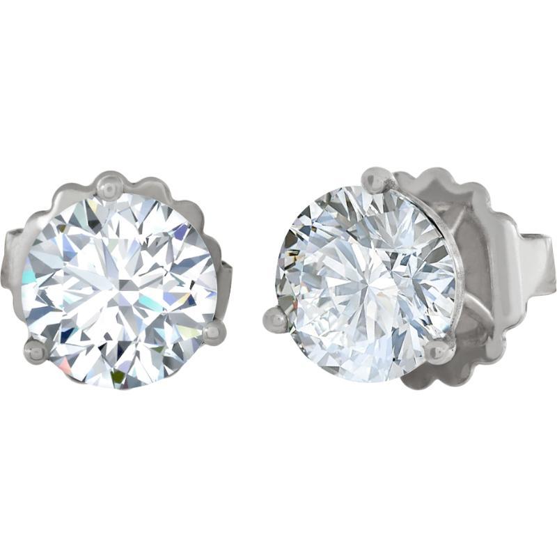 Borchie con diamanti naturali a taglio brillante rotondo certificate GIA. 2,02 ct. Colore K, purezza IF, tripla X (taglio, simmetria e lucidatura eccellenti) e 2,38 carati. Colore J, purezza VVS2, triplo X. (taglio, simmetria e lucidatura