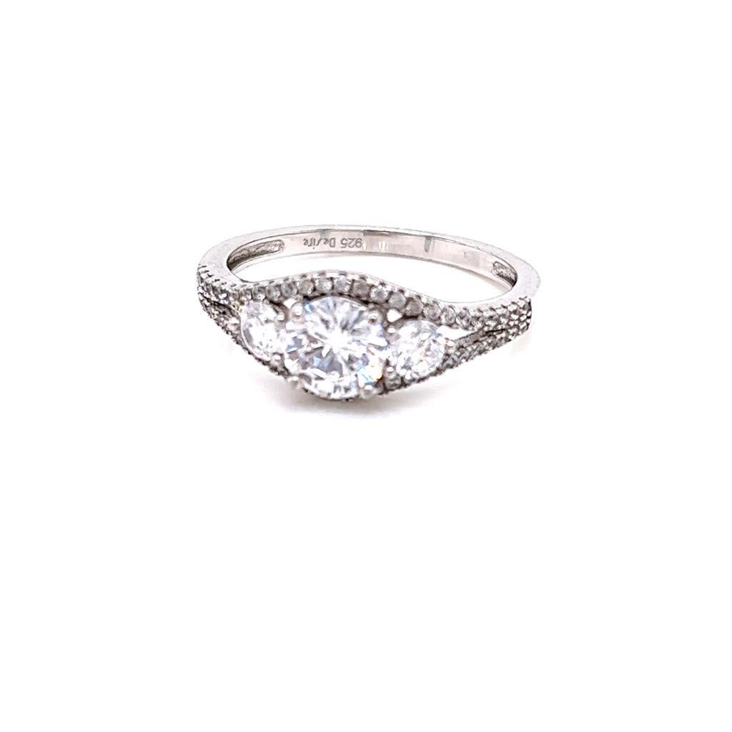 For Sale:  GIA Certified Round Brilliant Diamond Ring in Platinum 4