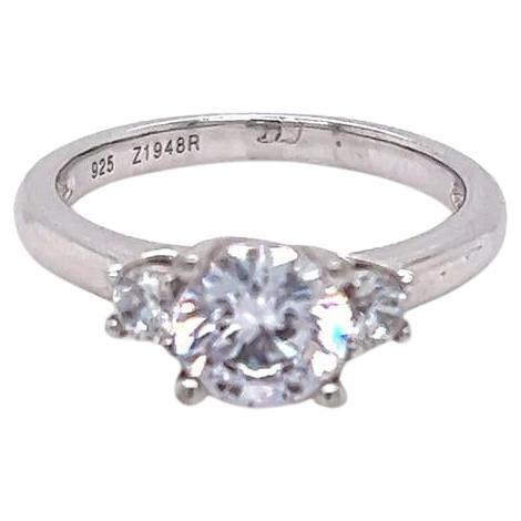 For Sale:  GIA Certified Round Brilliant Diamond Three-Stone Ring in Platinum