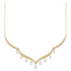 GIA Certified Round Brilliant, Rose Cut, Haveli 3 Carat Diamond Necklace