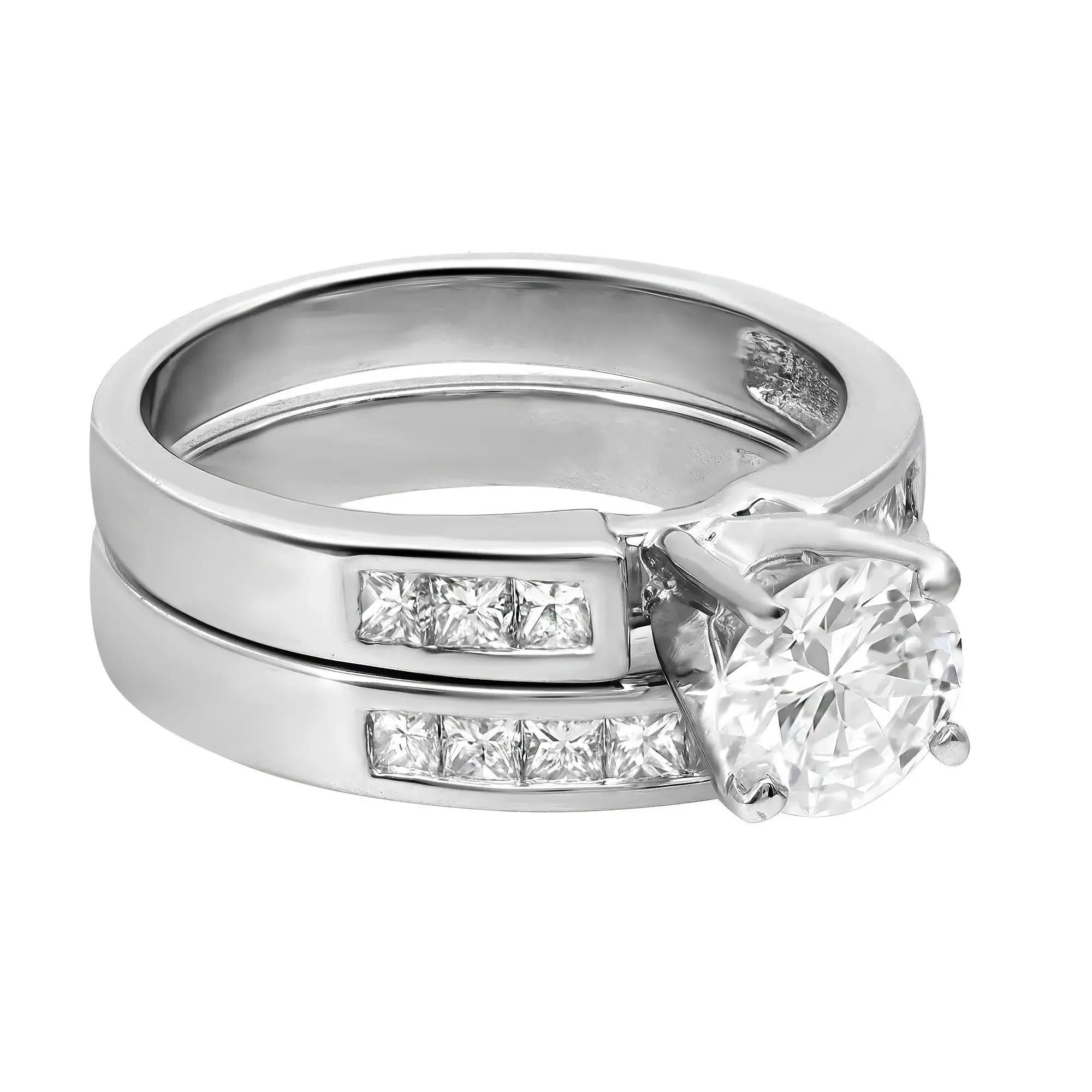 GIA-zertifizierter Verlobungsring aus Platin mit rundem Diamanten im Rundschliff 0,79 Gesamtgewicht Größe 5,5 im Zustand „Neu“ im Angebot in New York, NY