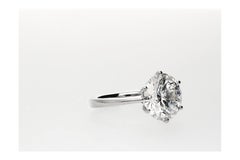 GIA Certified Round-Cut "G" Color "VS1" Clarity Diamond Platinum Ring