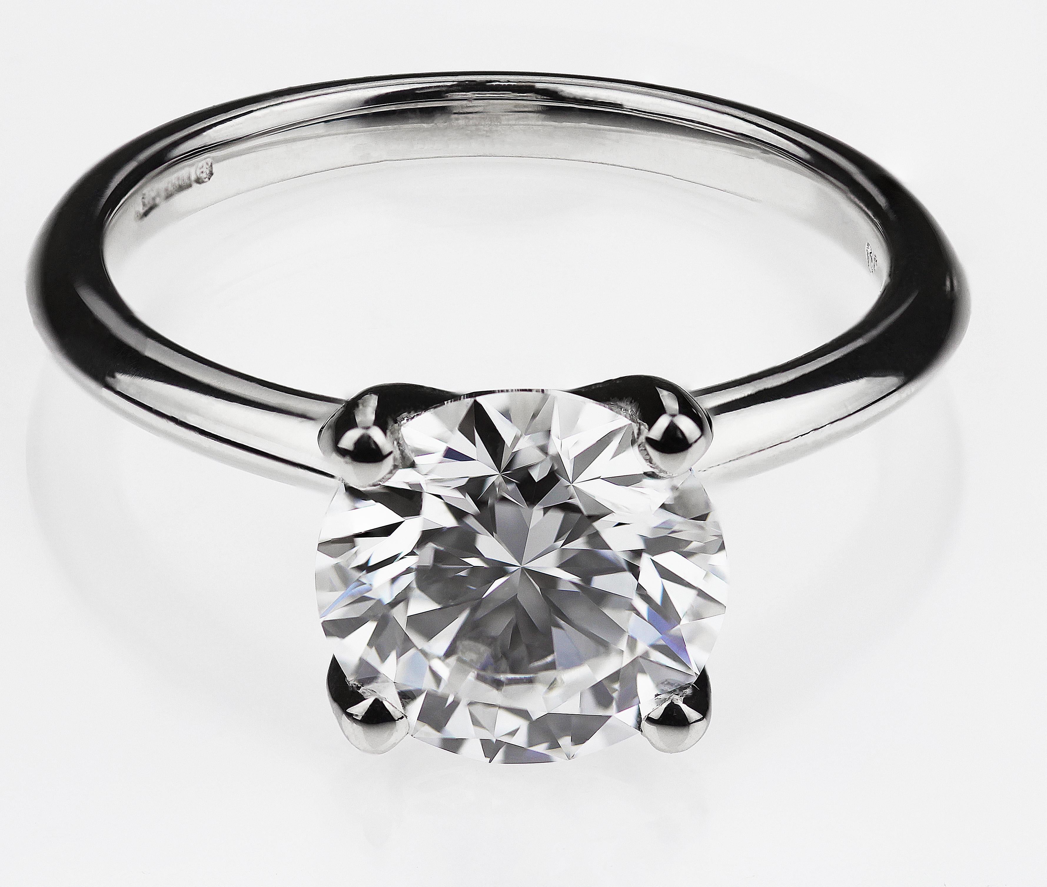A stunning piece for your fine jewellery collection to add a touch of elegance or create a bridal jewellery set inspired by classic design with this stunning solitaire diamond ring, featuring a glistening diamond. This diamond is the highest colour