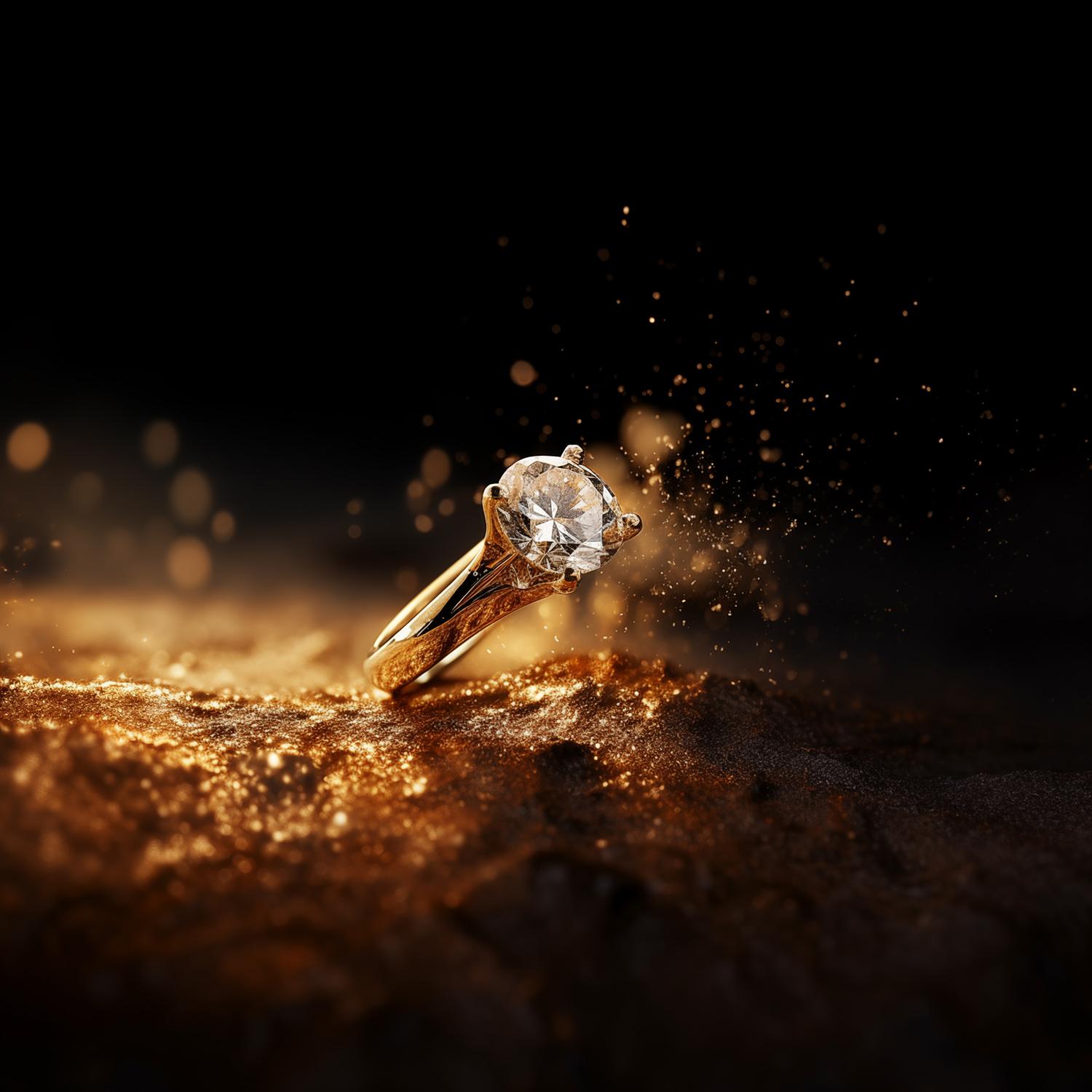 GIA Certified Round Diamond Eighteen Karat Yellow Gold Engagement Ring  For Sale 4