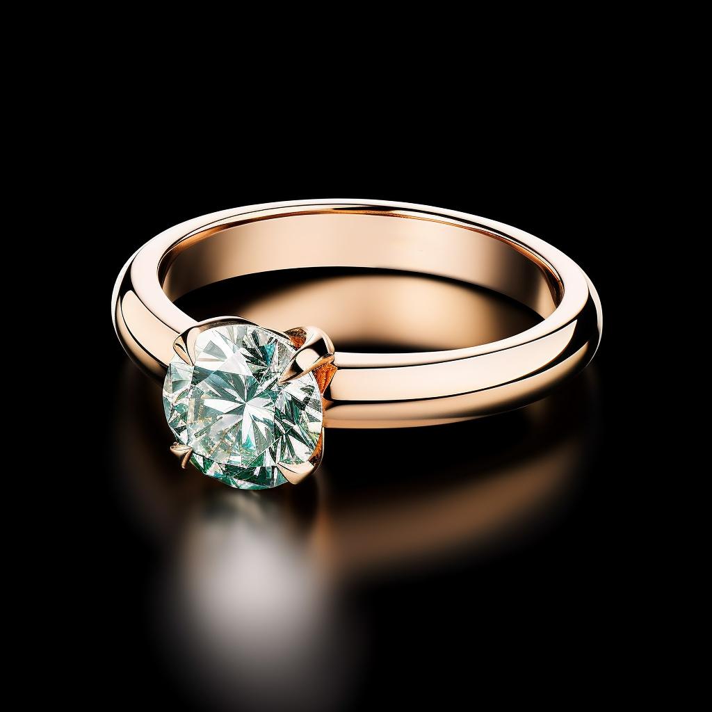GIA Certified Round Diamond Eighteen Karat Yellow Gold Engagement Ring  For Sale 2