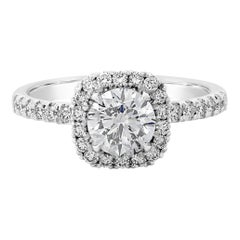 Roman Malakov, GIA Certified Round Diamond Halo Engagement Ring