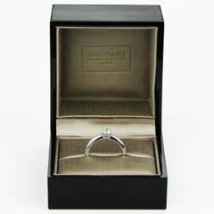Bulgari Griffe 0.50ct D VS1 Diamond Solitaire Ring in Platinum, GIA Certified