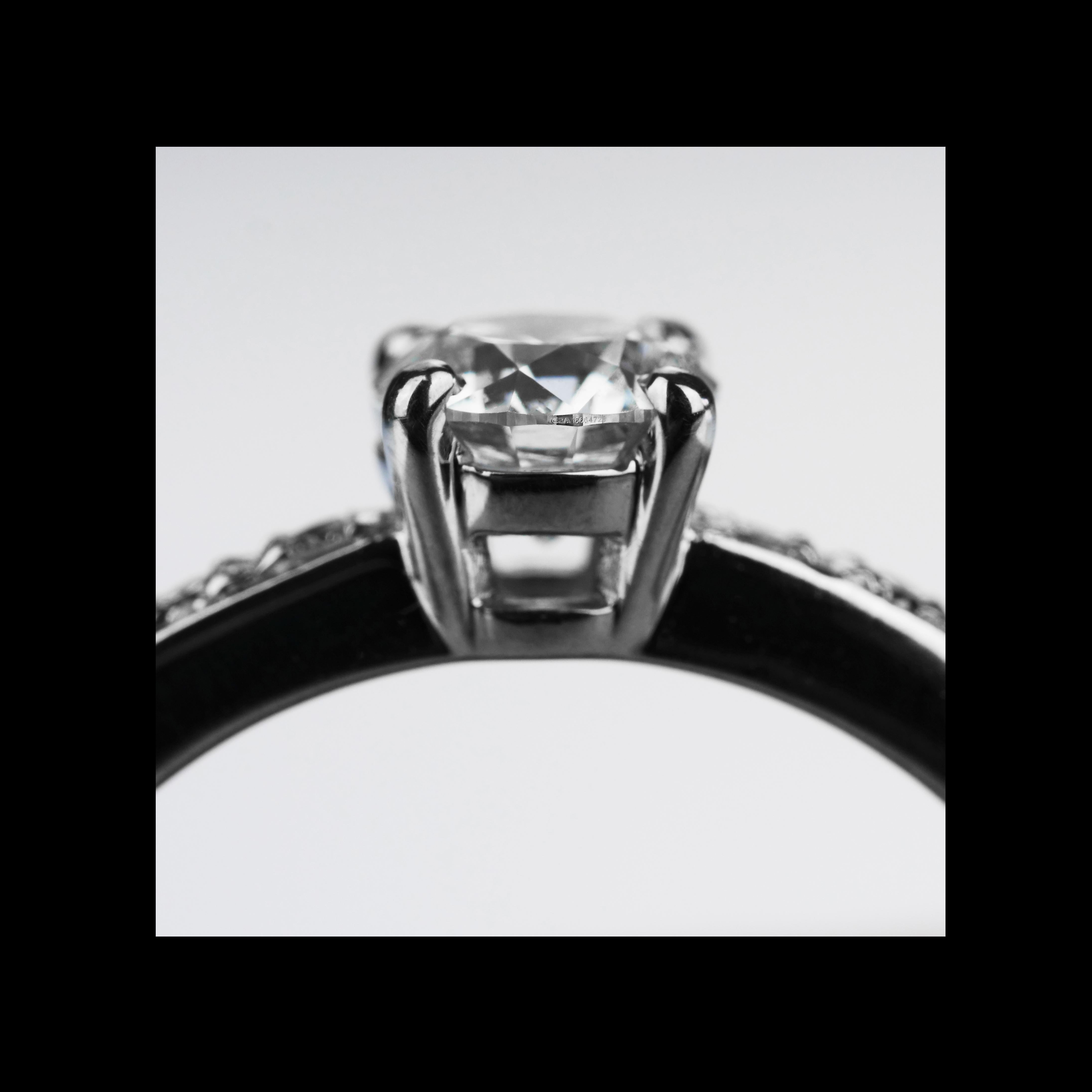 Bulgari Diamond Solitaire ring in Platinum, 0.50 ct D VS1, Griffe Collection For Sale 1