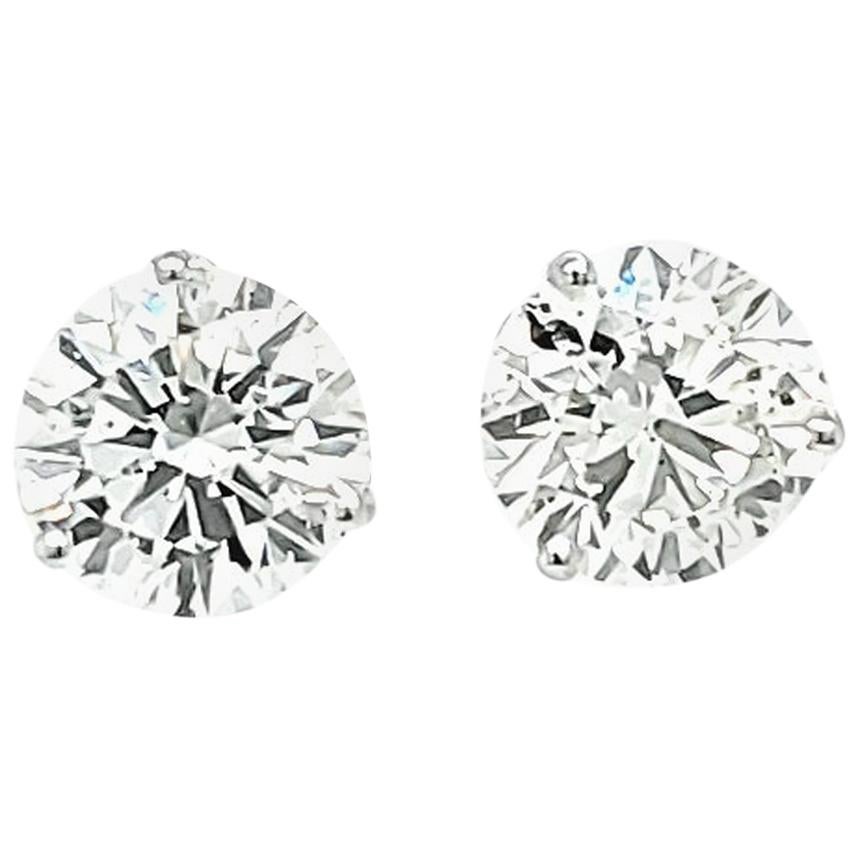 GIA Certified 6.32 carat Round Diamond Stud Earring