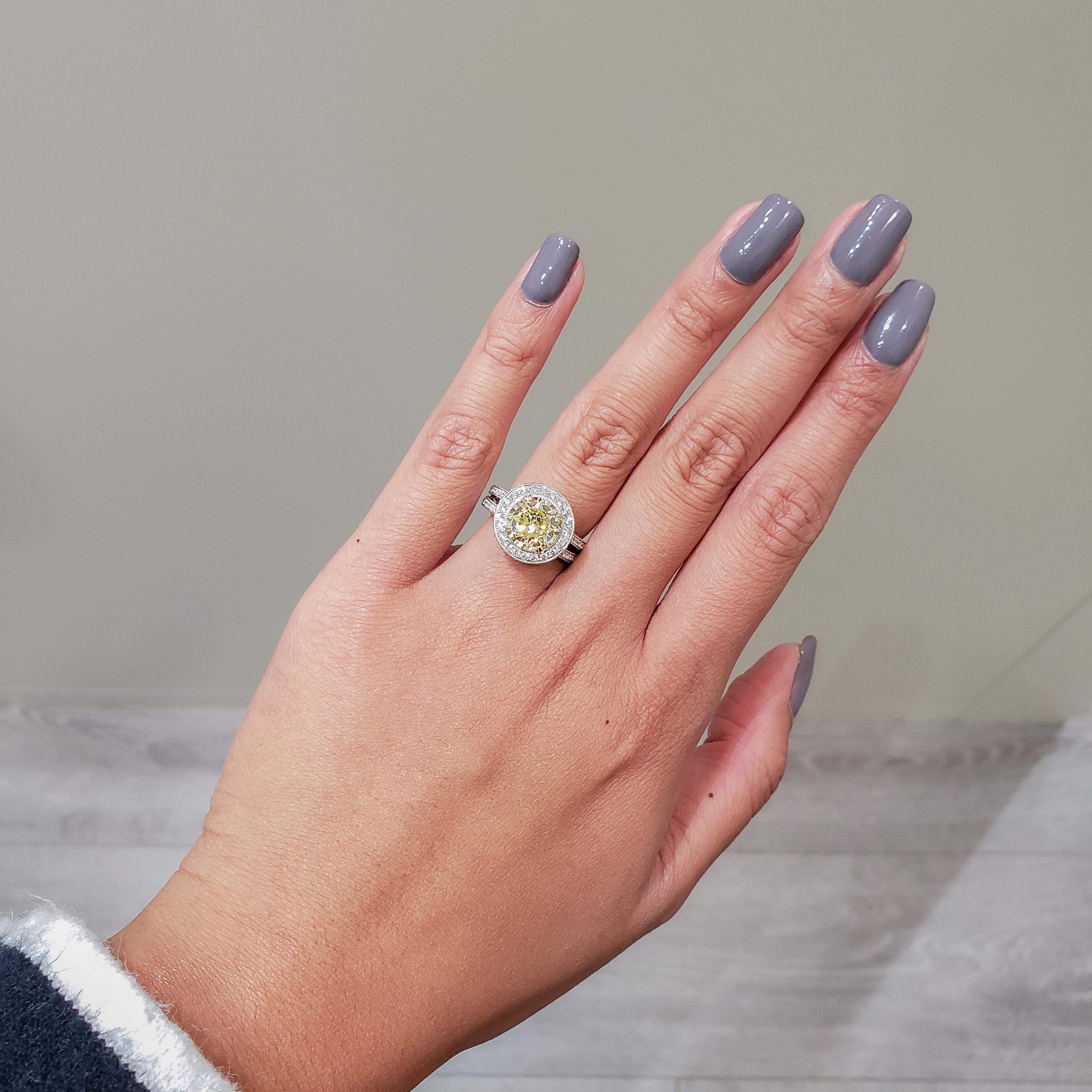 vintage yellow diamond ring