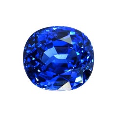 GIA Certified Royal Blue Sapphire 3.69ct Madagascar Cushion Loose Gemstone