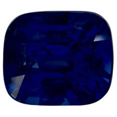 6.08 Karat Blauer Saphir Cushion Loser Edelstein