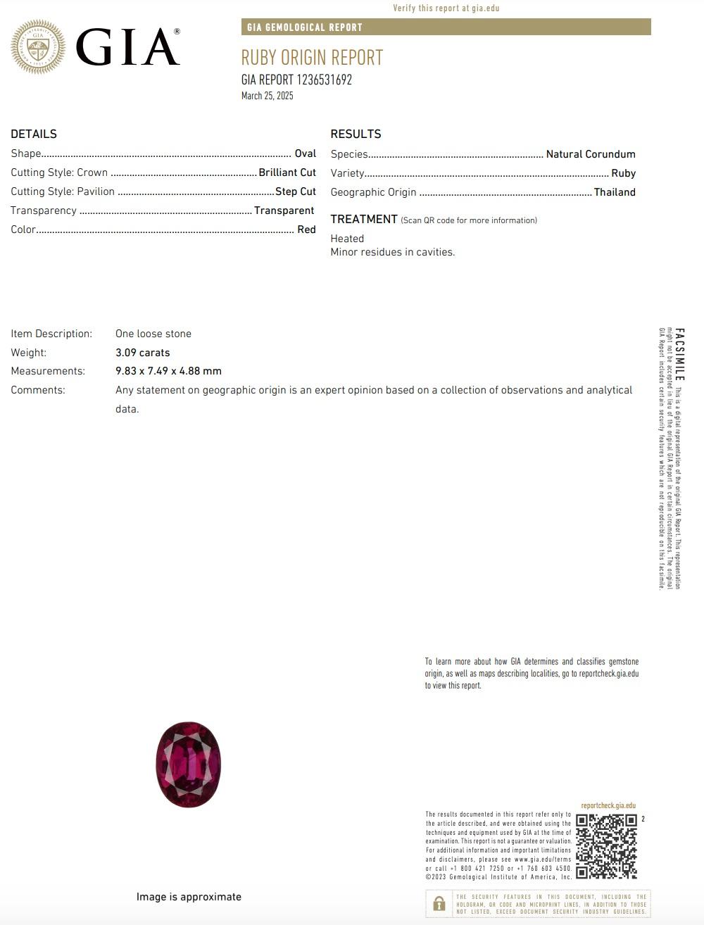 Women's GIA Certified Ruby and Diamond Cocktail Ring For Sale
