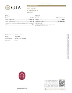 Gia Certified Ruby and Marquise Diamond Earrings