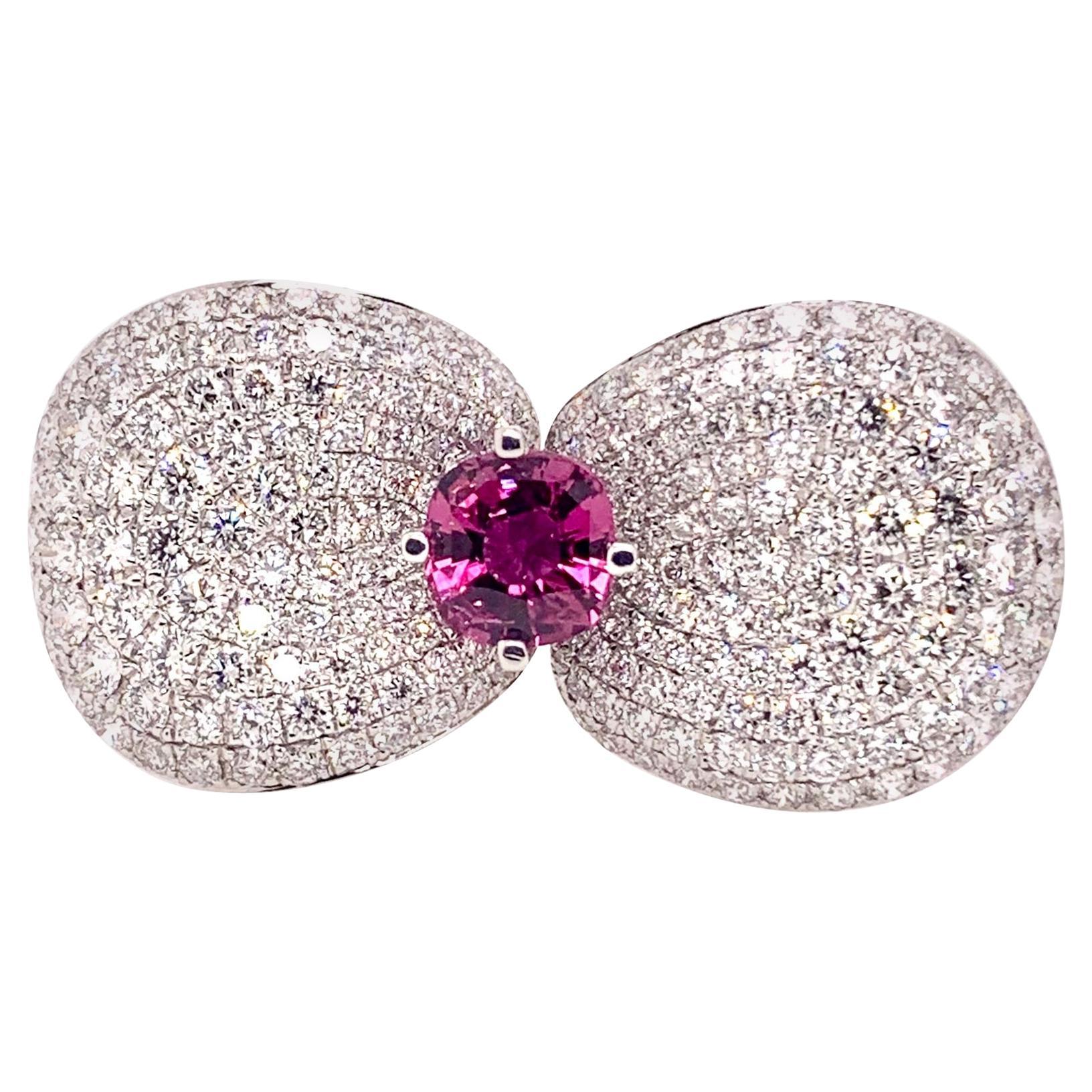 Anillo Cóctel Zafiro y Diamante Certificado GIA en venta