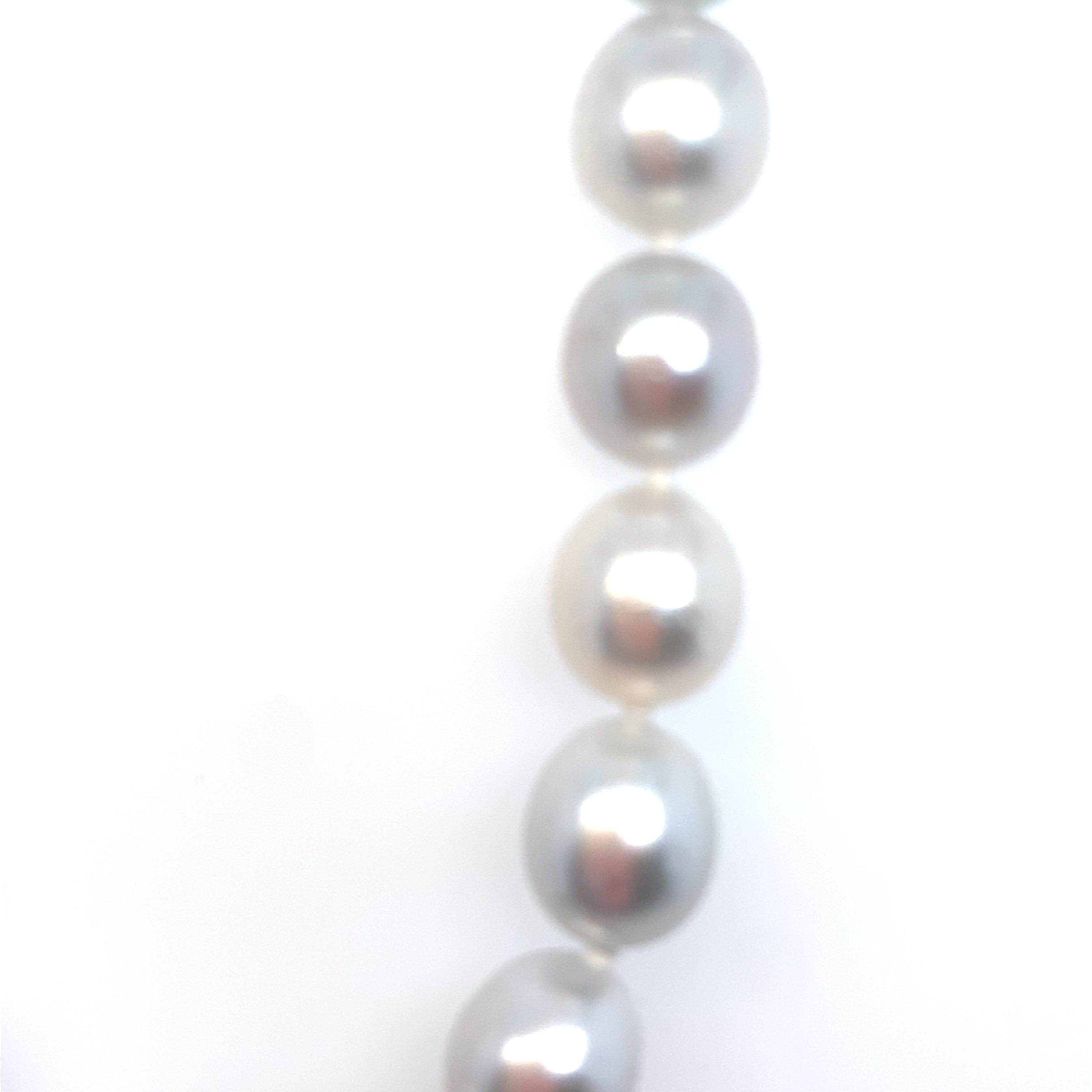 GIA Certified Silver South Sea Pearl Necklace 4