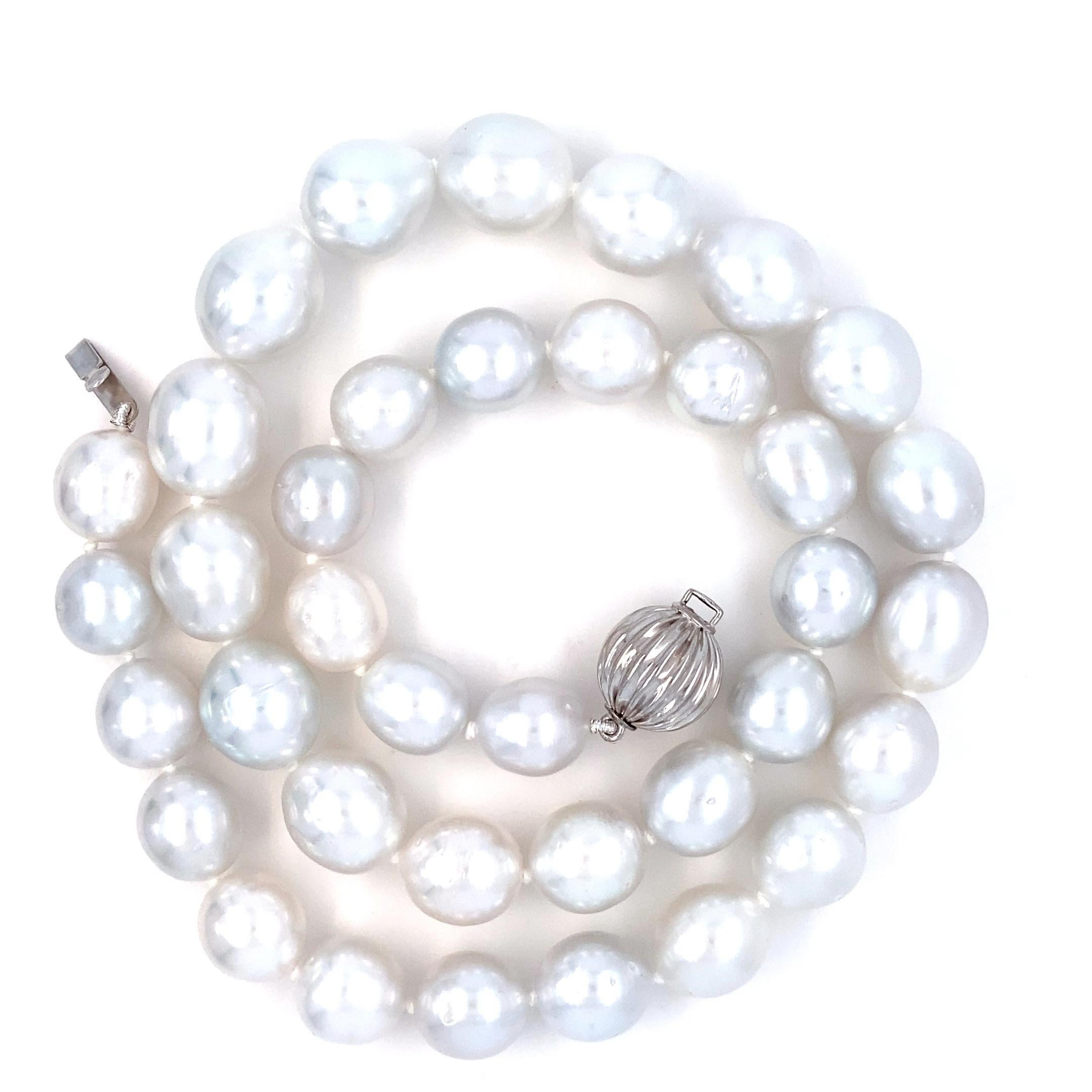 Women's or Men's GIA Certified Silver South Sea Pearl Necklace