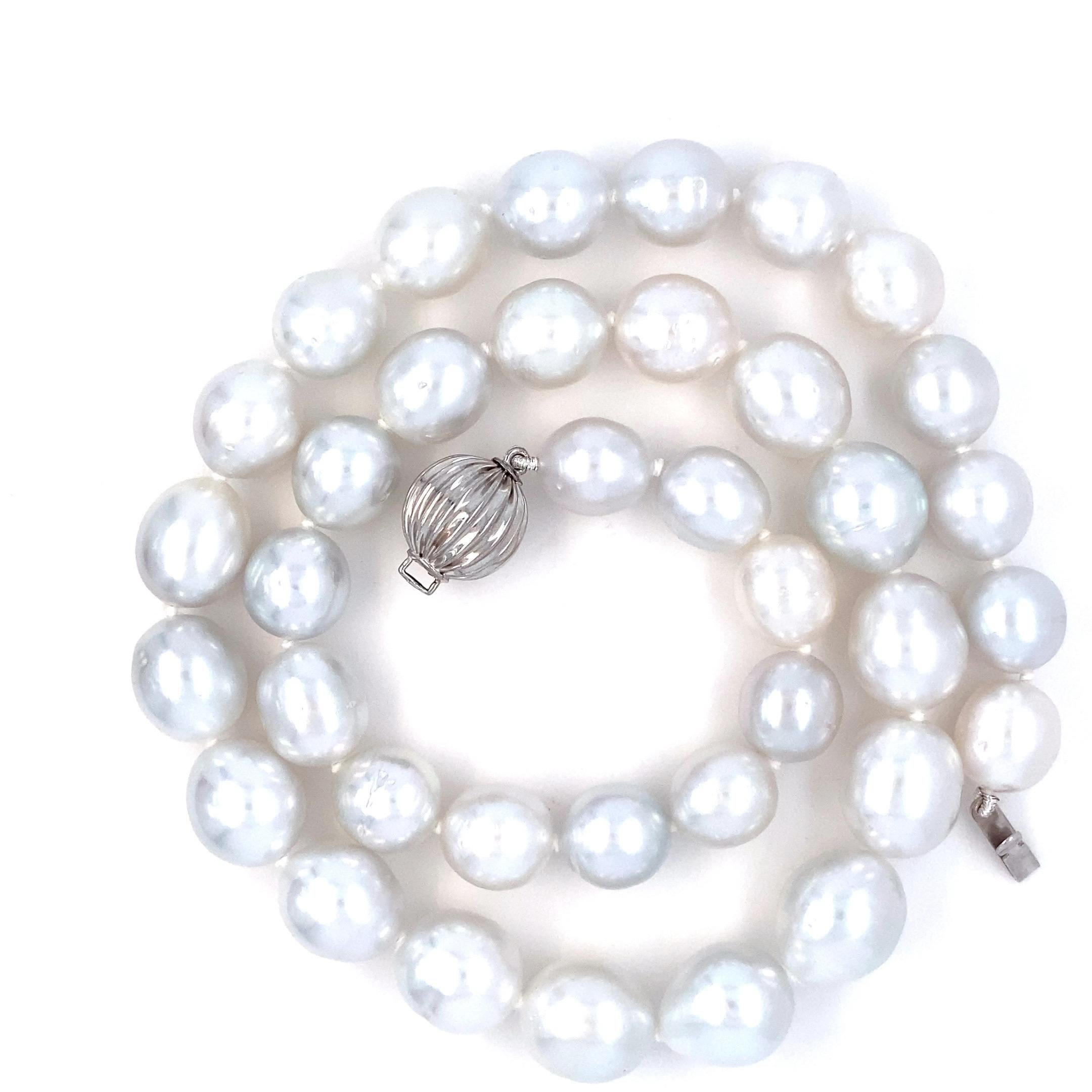 GIA Certified Silver South Sea Pearl Necklace 1