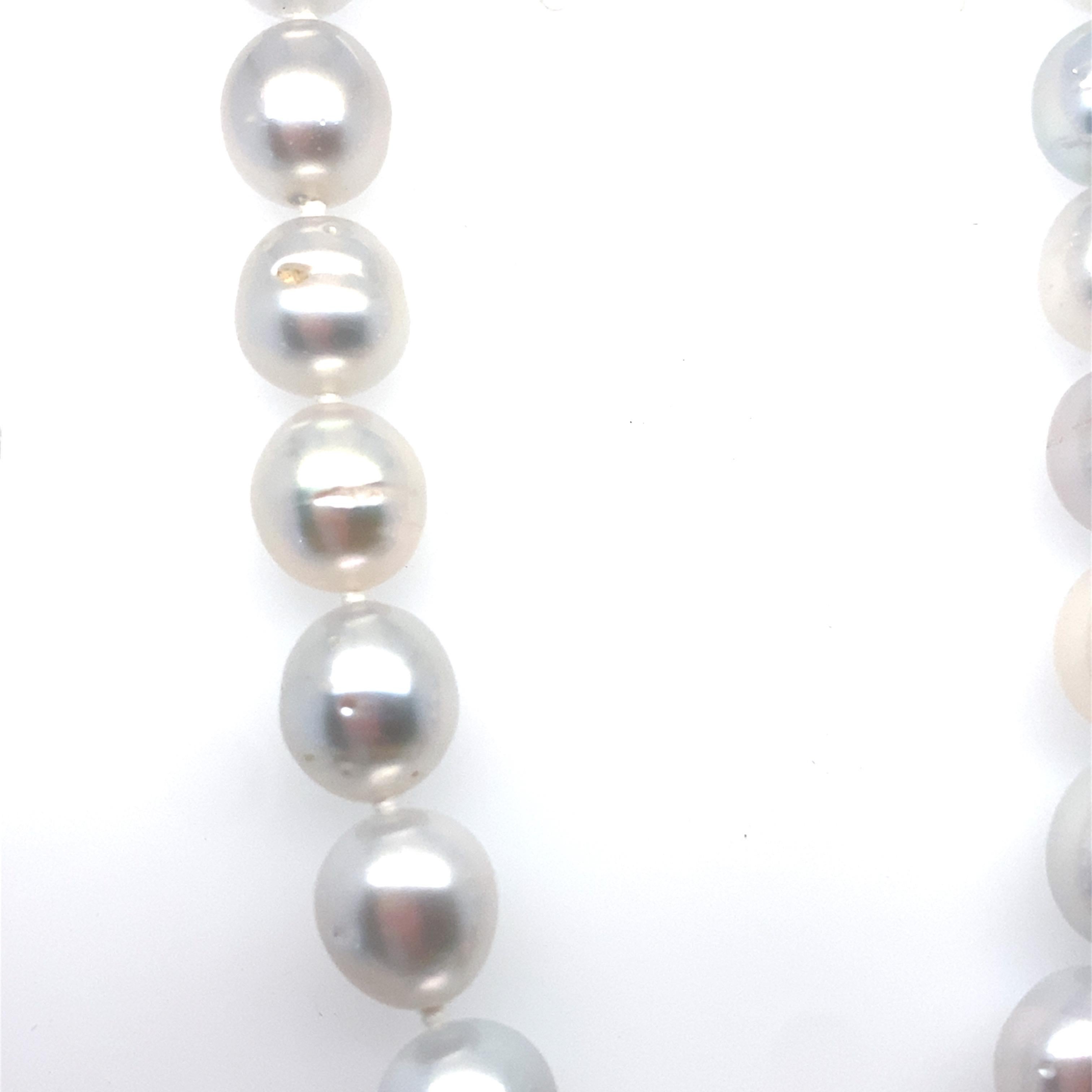 GIA Certified Silver South Sea Pearl Necklace 2