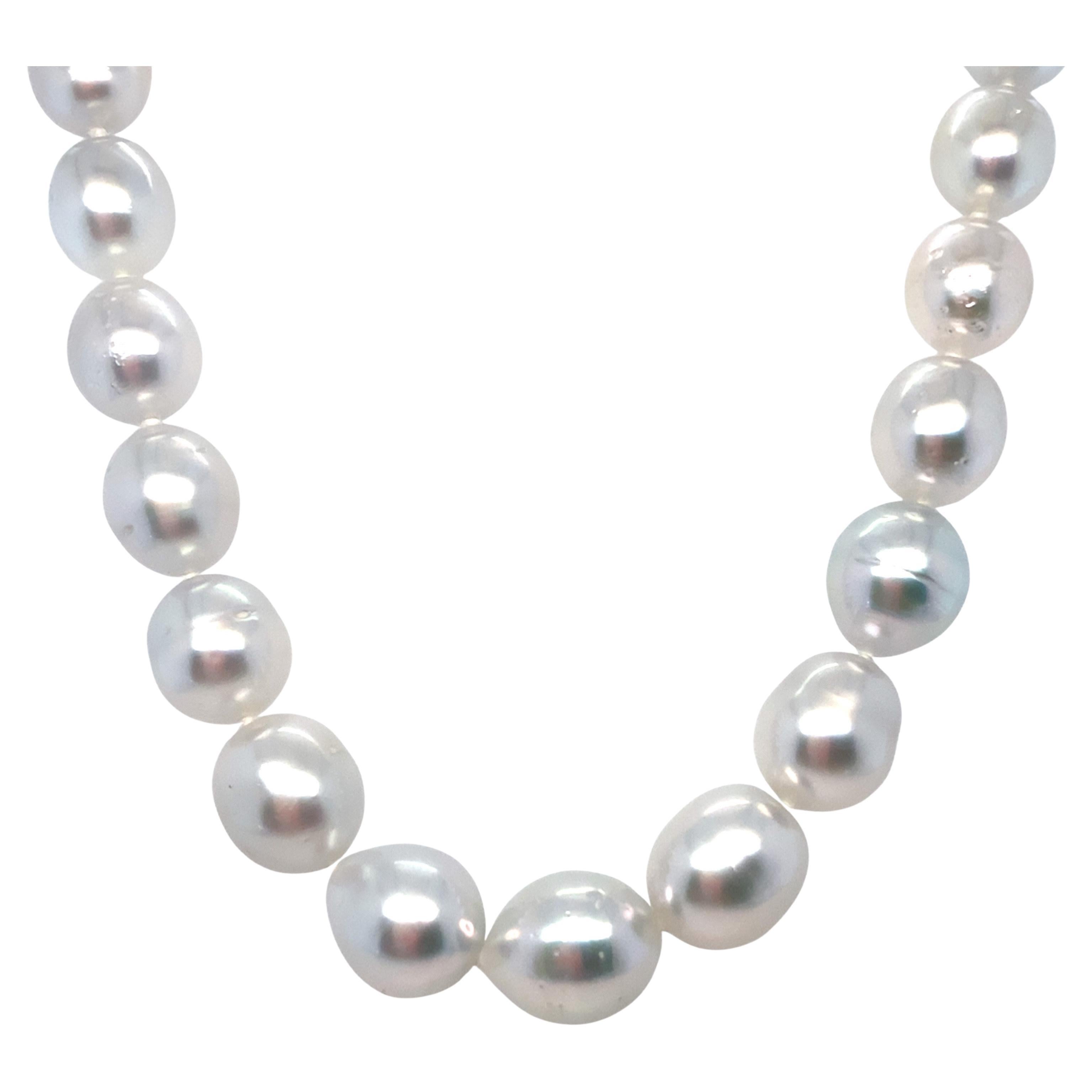 GIA Certified Silver South Sea Pearl Necklace