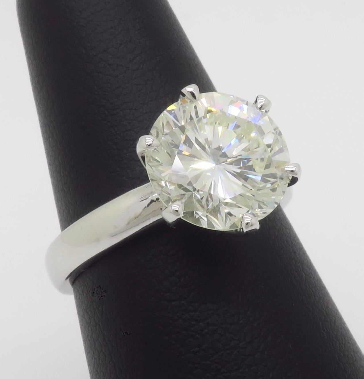 GIA Certified Six Prong Solitaire Engagement Ring 4