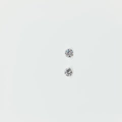GIA Certified Solitaire Diamond Studs 0.22 Carat E/SI1, 0.21 Carat E/SI1