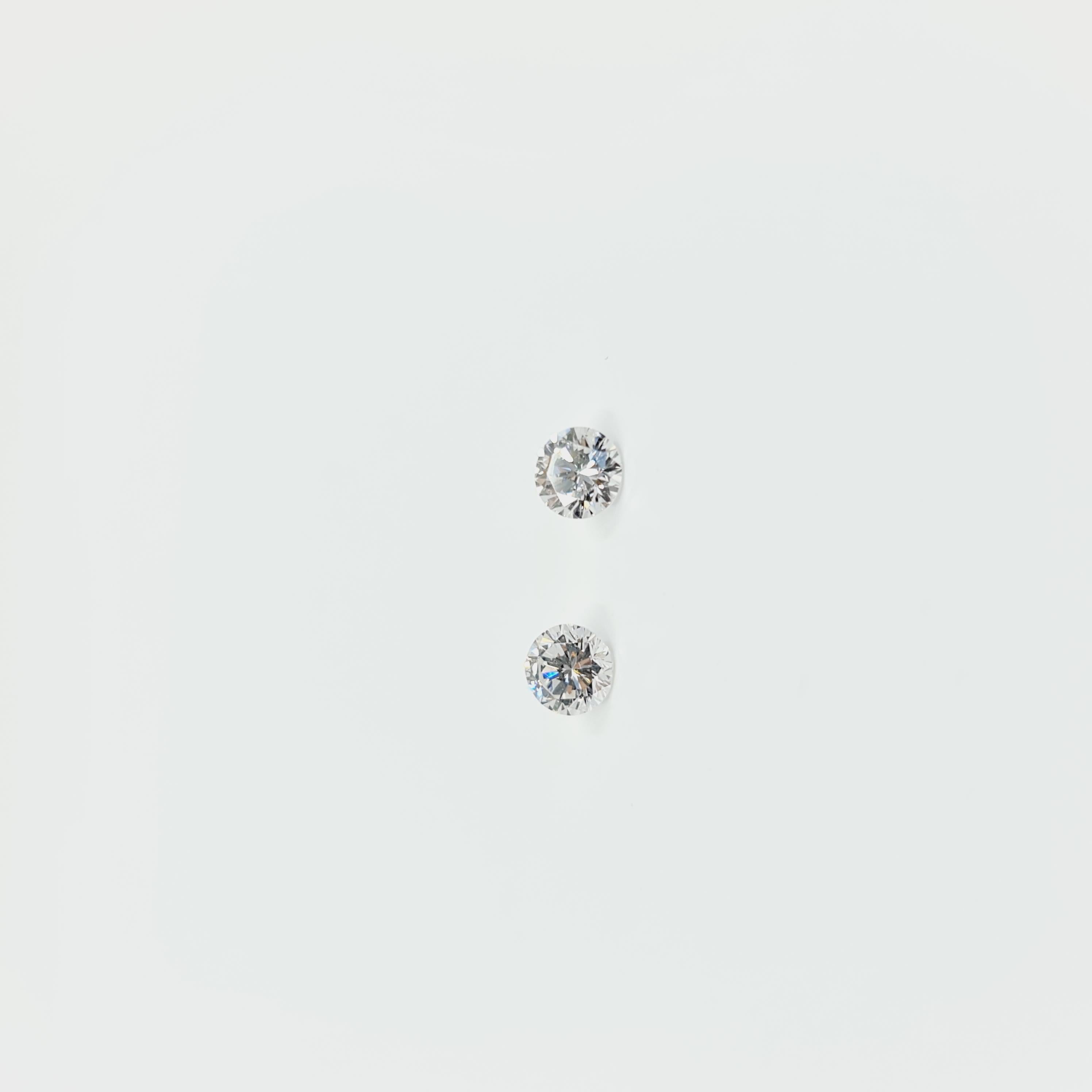 GIA Certified Solitaire Diamond Studs 0.22 Carat E/SI1, 0.21 Carat E/SI1 In New Condition For Sale In Darmstadt, DE