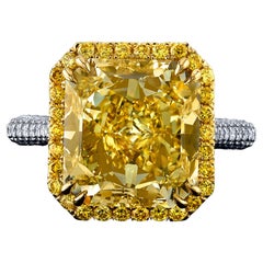 GIA Certified, Spectacular 8.02ct Radiant, Fancy Yellow Diamond, IF Clarity