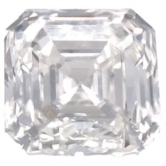 GIA Certified Square Emerald F Color 2.01 Carat VVS2 Diamond Ring