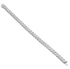 GIA Certified Tennis Bracelet with Asscher Cut Diamonds 0.50ct each