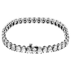 Bracelet tennis certifié GIA avec diamants ovales de 0,40 carat chacun