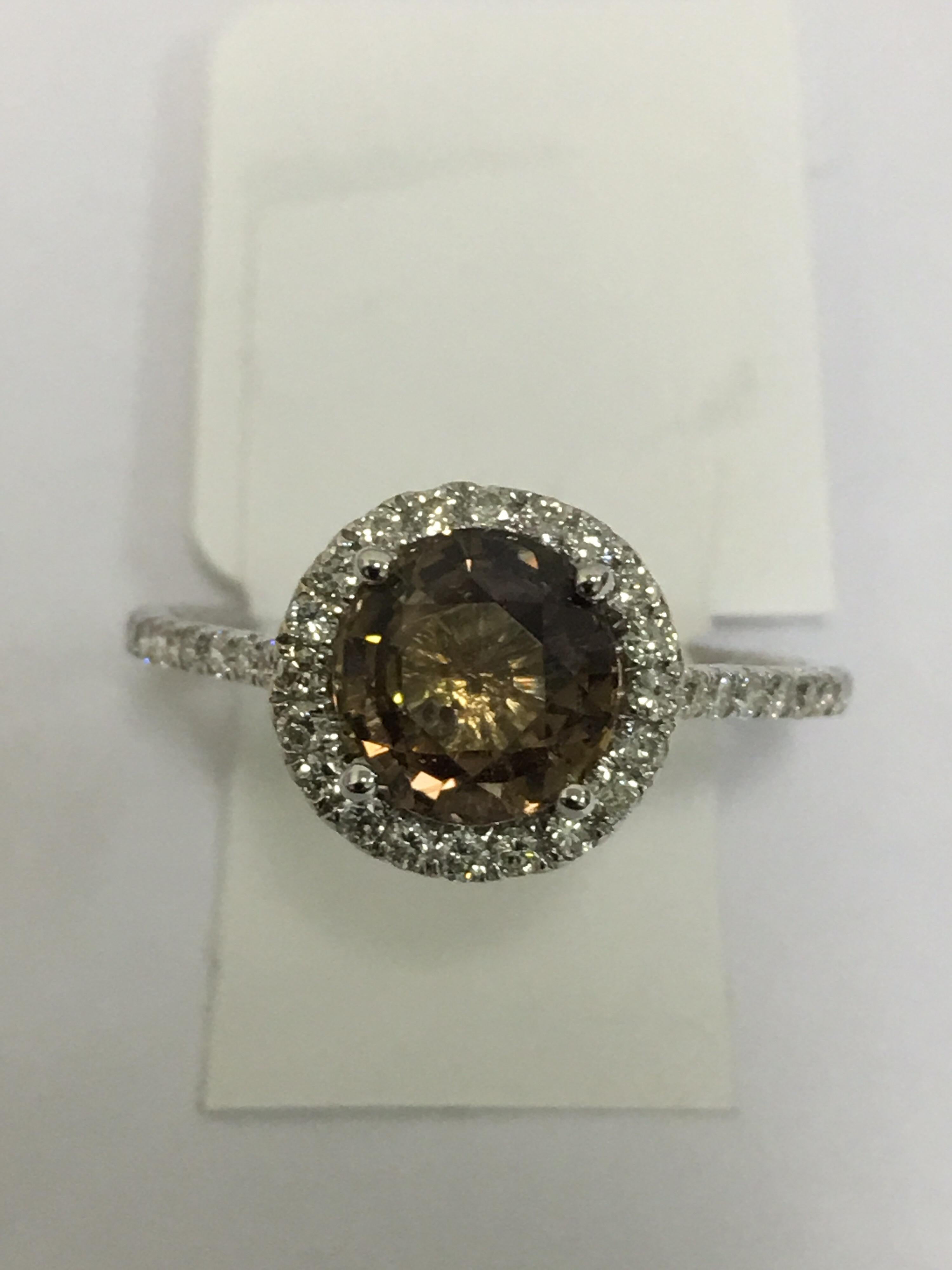 GIA Certified Three Color Change Sapphire Diamond Ring In New Condition In Trumbull, CT