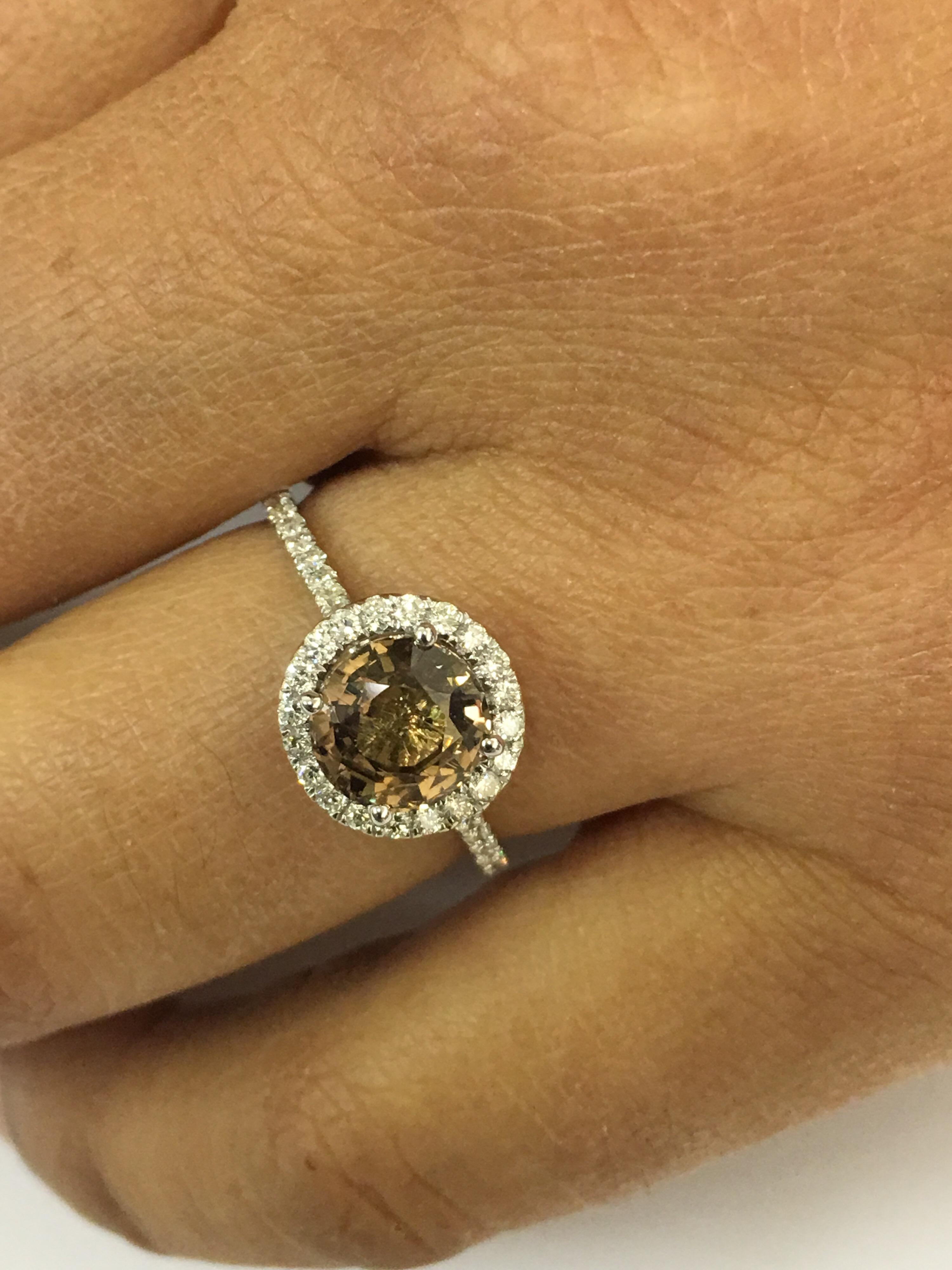 Women's GIA Certified Three Color Change Sapphire Diamond Ring