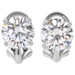 GIA Certified Tiffany 
Co. Diamond Stud Earrings in Platinum