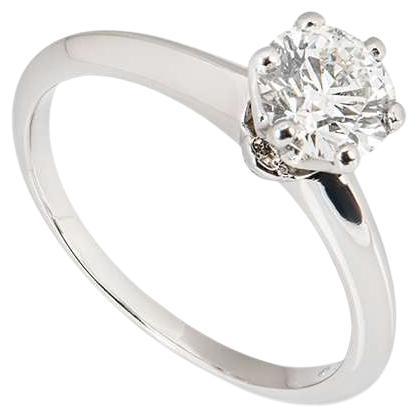 GIA-zertifizierte Tiffany & Co. Platin-Diamantring mit Fassung 1,05 Karat G/VS1 im Angebot