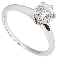 GIA Certified Tiffany & Co. Platinum Diamond Setting Ring 1.05ct G/VS1