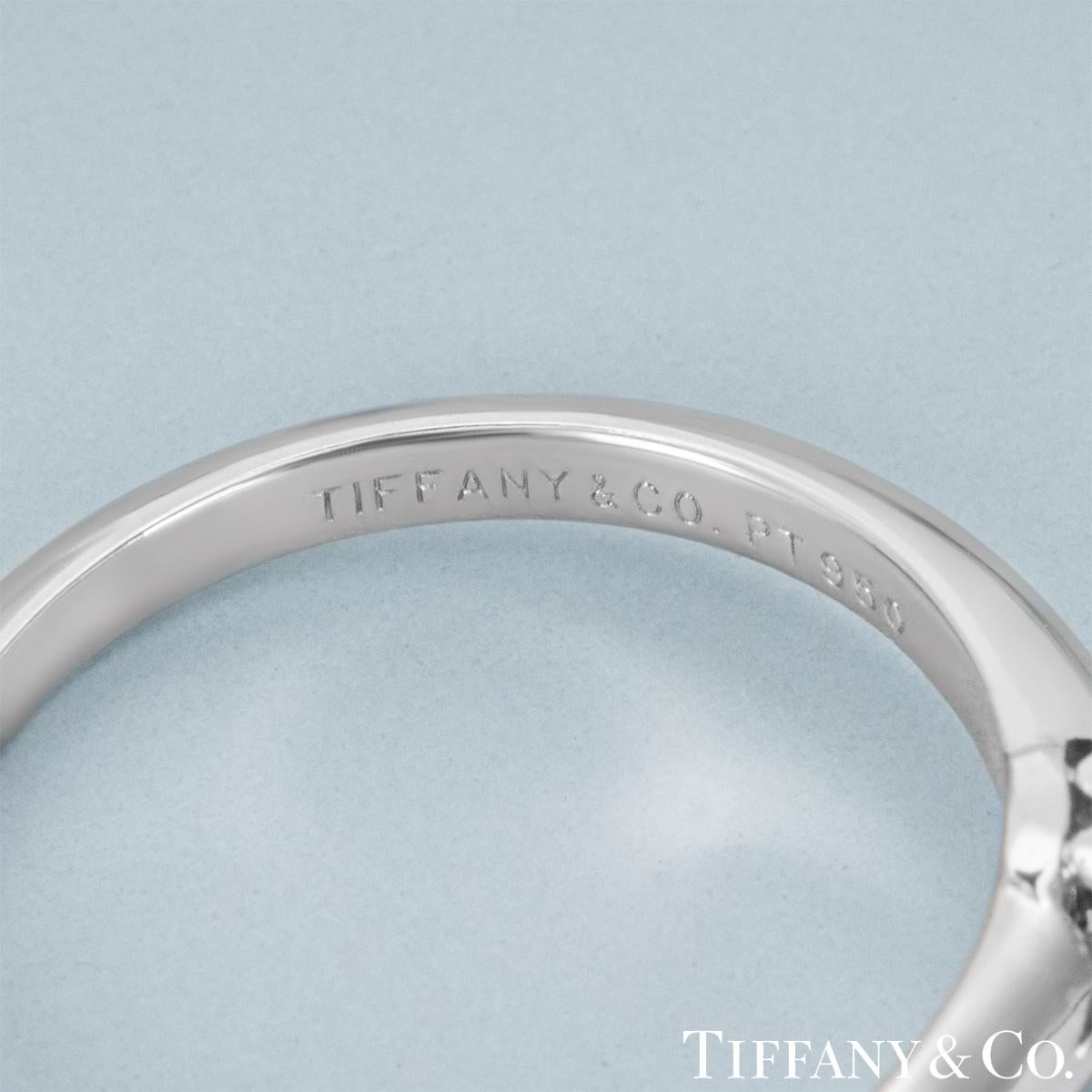 Women's or Men's GIA Certified Tiffany & Co. Platinum Diamond Setting Ring 1.09ct D/IF For Sale