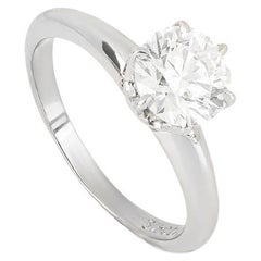 GIA Certified Tiffany & Co. Platinum Diamond Setting Ring 1.10ct I/VVS2 