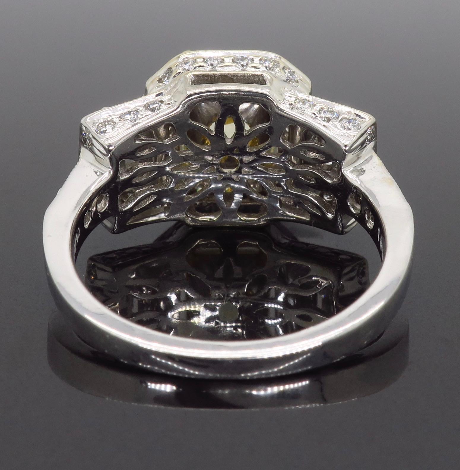 GIA Certified Triple Halo Diamond Ring 2