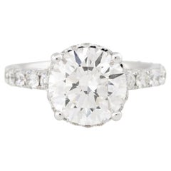 GIA Certified Triple X 5.04 Carat Diamond Engagement Ring 18 Karat in Stock