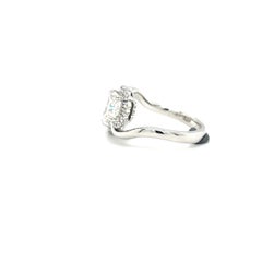 GIA Certified Two Cushion Cut 2.02 Carat G VVS1 Diamond Ring in 18K White Gold