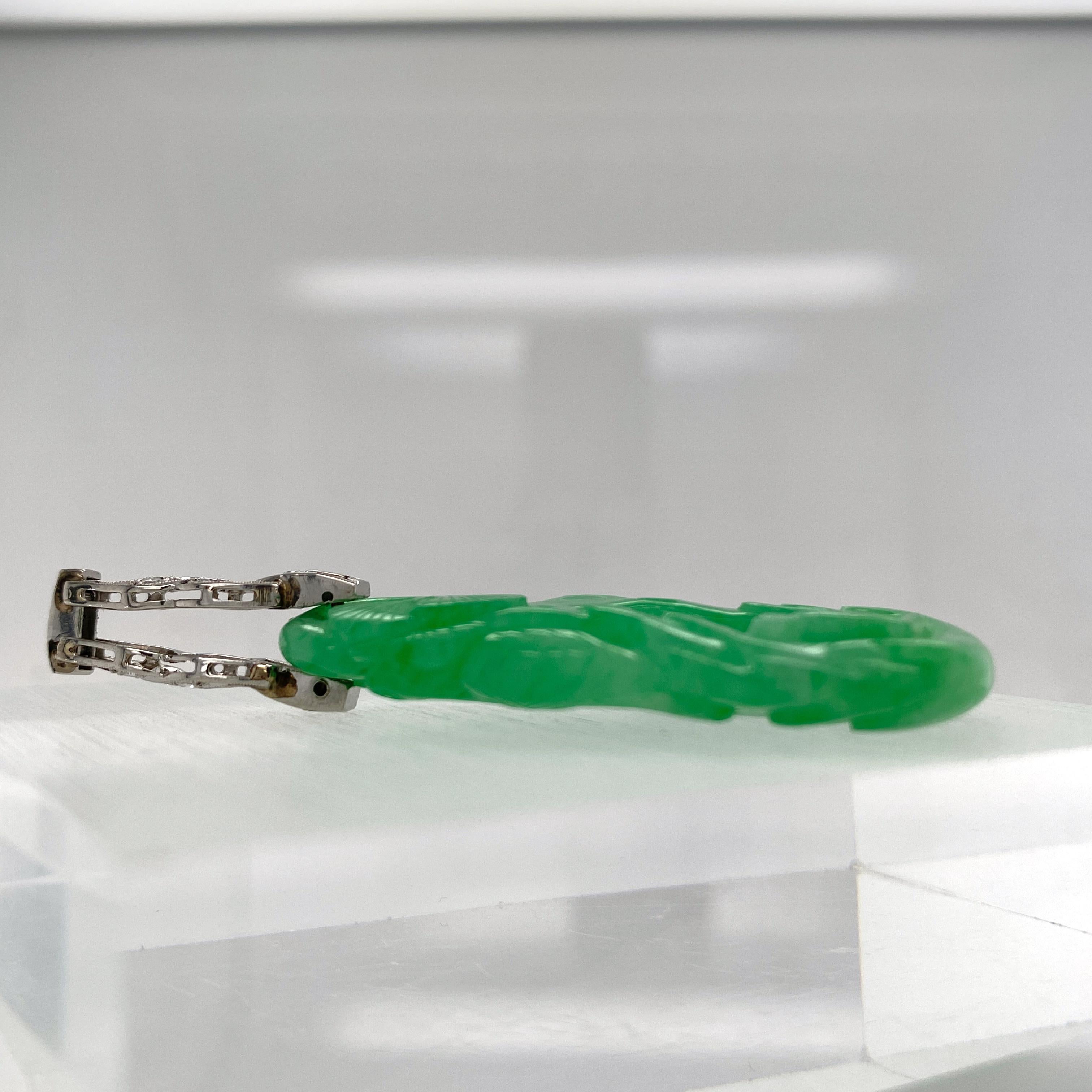 jade deer pendant