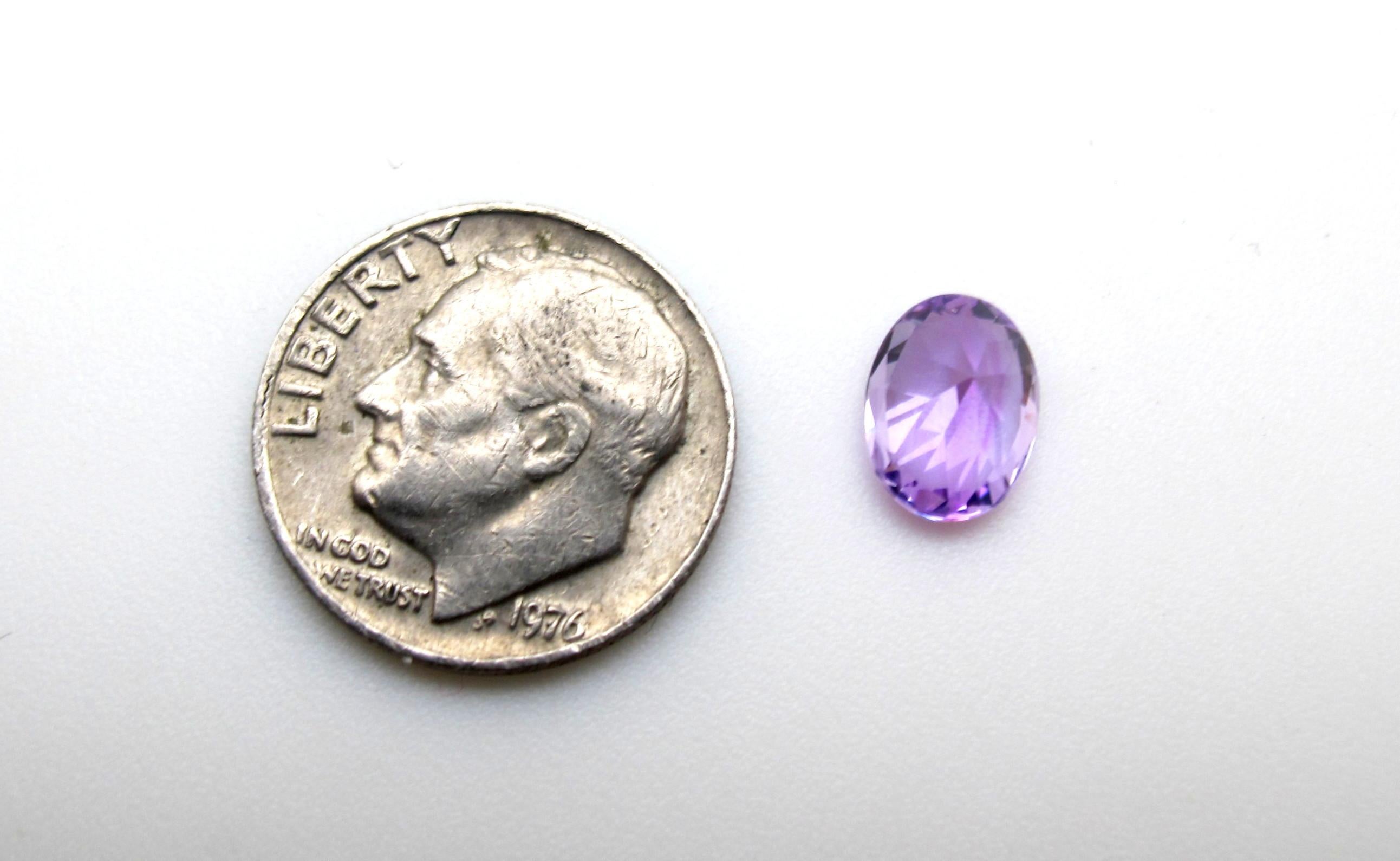 Unheated 1.97 Orchid Purple Sapphire Oval GIA, Loose 3-Stone Engagement Gem  2