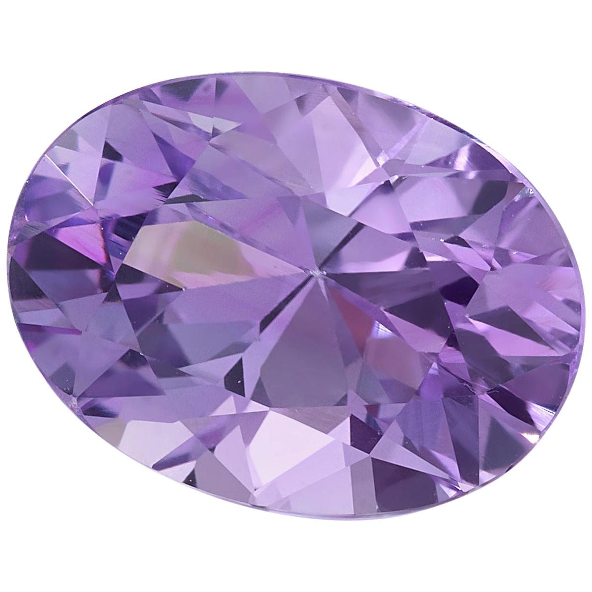 Unheated 1.97 Orchid Purple Sapphire Oval GIA, Loose 3-Stone Engagement Gem 
