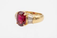 GIA Certified Unheated Burmese Spinel Diamond Ring